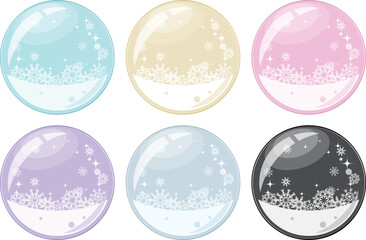 スノードーム風フレーム6種セット