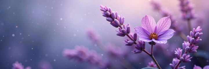 Grainy lavender and slate gray blend Subtle noise, harmonious tones , calming, overlay