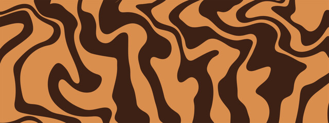 Abstract chocolate coffee pattern with swirl cream texture and vector bg. Wavy marble design creates smooth cocoa flow for dessert art and modern background.