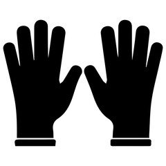 Pair of black gloves