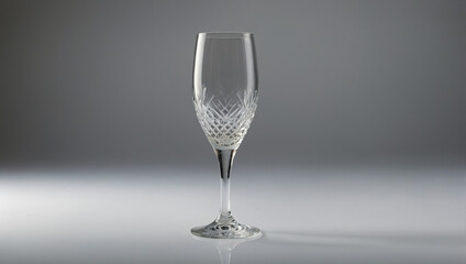 Elegant Crystal Champagne Flute. generative ai