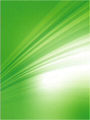 Vivid Green Flowing Lines on Modern Abstract Design