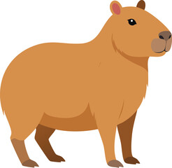 cartoon illustration of a capybara