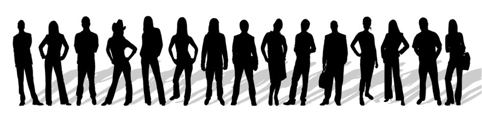 people standing silhouette