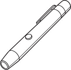 Nurse Diagnostic Flashlight Pen Illustration.eps