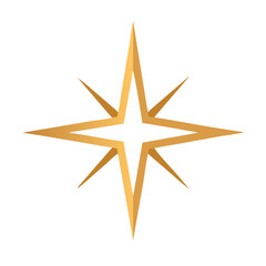 Obraz premium Golden Sparkle Star Icon Vector Illustration
