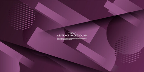 Purple futuristic geometric abstract background with square background design. Overlapping circle and square pattern. Vector Eps10