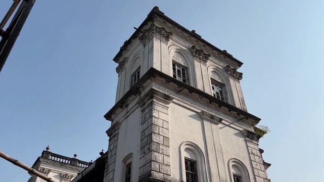 British architecture shaped zamindar palace in West Bengal, India