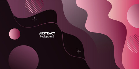 Abstract dark purple wave banner background. Trendy design for posters, flyers, or anything else. EPS10 vector.