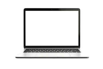 Modern Laptop with Transparent Background, Ideal for Professional and Business Presentations