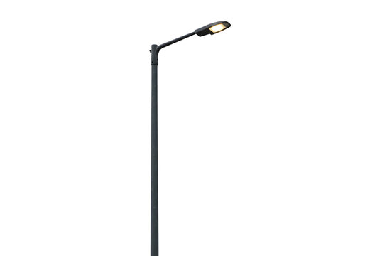 Illuminated Street Lamp on transparent background