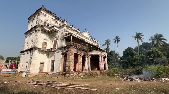 Ruins of Hawa Mahal at Narajole Raj Bari at Midnapore, India