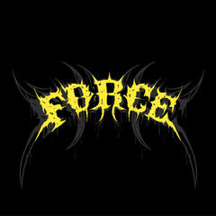 Sobre metal logo vector in aggressive black metal style with sharp thorn lettering, ideal for band logos, t-shirt prints, posters, and album artwork.