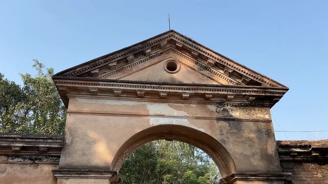 Arch of an old Zamindar badi at Midnapore, India