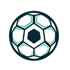 Obraz premium Modern Geometric Soccer Ball Vector Icon