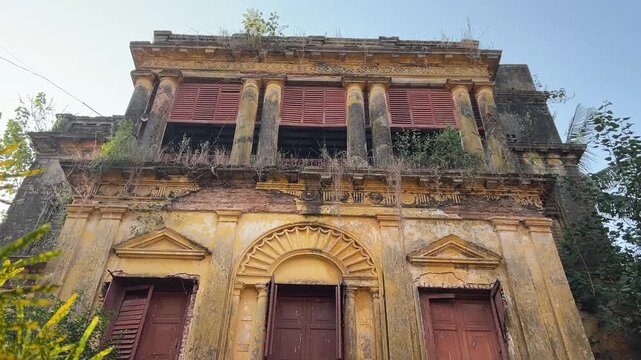 Ruins of an old Zamindar building at Narajole Palace, Midnapore, India