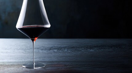 directional. Red wine in elegant goblet glass, rich burgundy liquid, sophisticated dining atmosphere. bar promotions, beverage menus, designed for food & beverage menus and cafe branding.