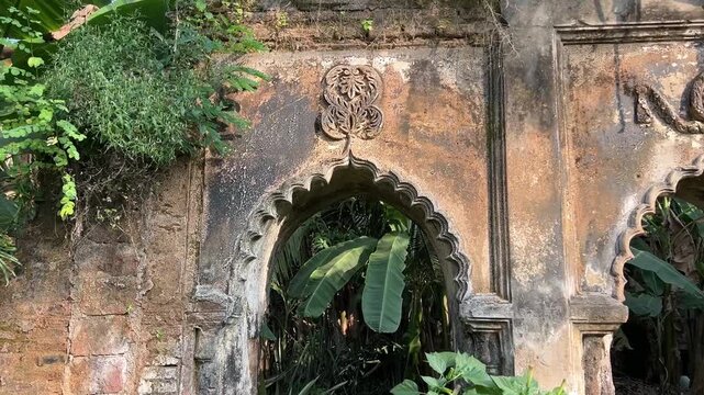 Architectural ruins of the gates belonging to Narajole Palace in Midnapore, India.
