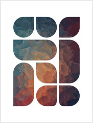 Poster designed with geometric shapes, White background, lines, Banner, Poster, abstract, solid color for media, social networks, Graphic illustration, layered shadow blended gradient effect 2