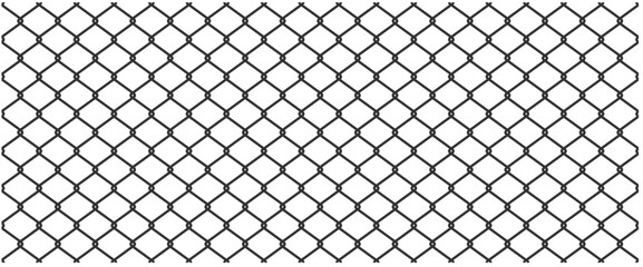 Fototapeta premium Steel wire chain link fence seamless pattern. Metal lattice with rhombus, diamond shape silhouette. Grid fence background. Prison wire mesh seamless texture. Vector illustration on white background