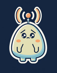 Nervous wifi signal character feeling unstable
