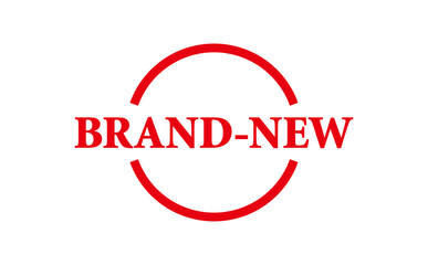 BRAND-NEW - BRAND-NEW text written on Red Rubber Stamp 
