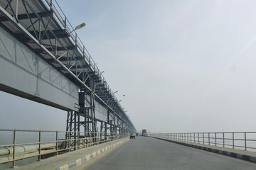  Hyderabad, Sindh - December 14, 2025: Kotri Barrage is a barrage on the Indus River between Jamshoro and Hyderabad in the Sindh province of Pakistan