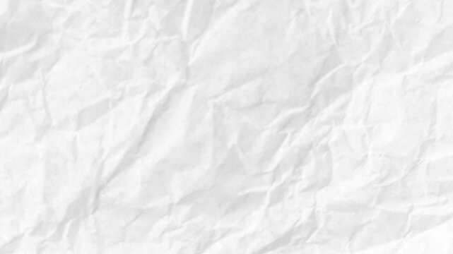 White Crumpled Paper Texture Animated Background High-quality stop-motion animation of white crumpled paper texture. Perfect for vintage overlays, rustic title backgrounds