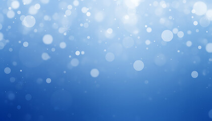 Obraz premium Snowflakes falling gently on blue background with soft focus