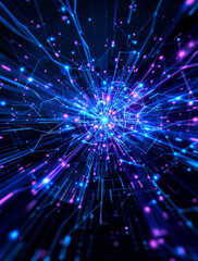 Fototapeta premium Abstract Artificial Intelligence Data Network Background