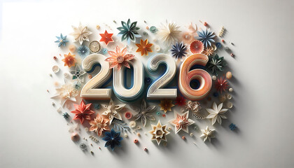 New Year 2026 Paper Cut Craft Style