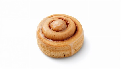 Fototapeta premium Cinnamon Rolls with Icing Swirl Isolated