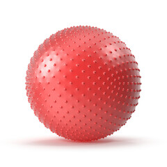 Vibrant Red Spiky Massage Ball for Therapy and Relaxation