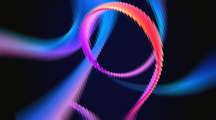 Vibrant colorful swirling light trails on dark background © Shah
