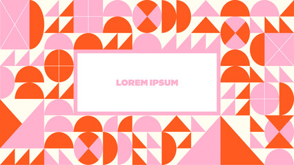 Obraz premium Pink and red Geometric branding cover template