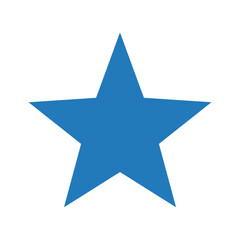 Blue star icon on white background