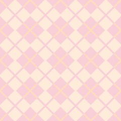 Seamless pastel pink and cream geometric pattern background