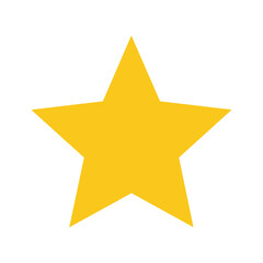 Obraz premium Yellow star icon on white background