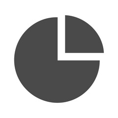 Simple pie chart with dark grey sections