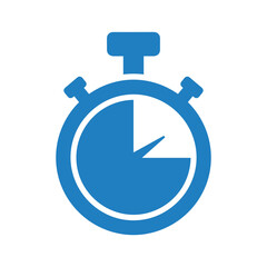 Blue stopwatch icon