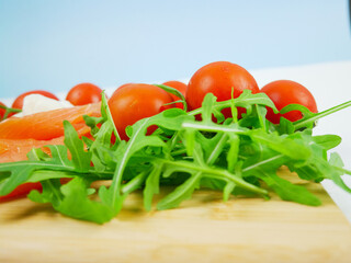 Arugula and cherry tomatoes ingredients