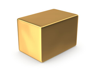 Shiny Golden Rectangular Block