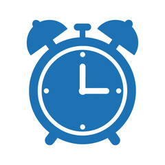 Blue alarm clock icon