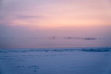 Zeya river early in the morning, Blagoveshchensk, Russia