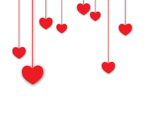 Valentine Day Heart  isolated on a transparent background. 