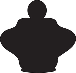 Black silhouette vector design of a chess crown icon. Minimalist graphic symbolizing strategy, royalty, and intellectual games. Perfect for transparent background integration