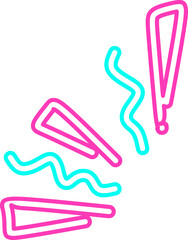 Neon Style Hand Drawn Rays