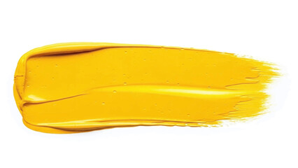 yellow paint brush isolated on white