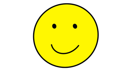 Simple Smiley Face Icon  Minimal Happy Emoji Illustration