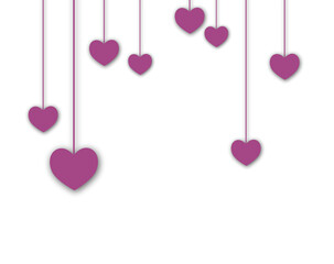 Valentine Day Heart isolated on a transparent background.